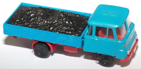Robur LO 3000 Pritschen-LKW mit Kohleladung blau
