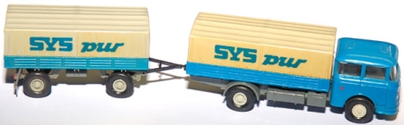 Skoda S 706 RT Lastzug Pritsche mit Plane SYS pur blau