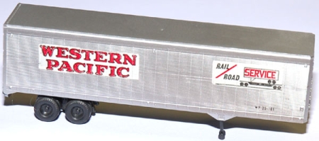 Piggyback Trailer 40` Western Pacific Rail Road Service