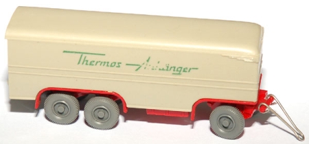 Thermos-Koffer-LKW-Anhänger 3achsig hellgelbgrau