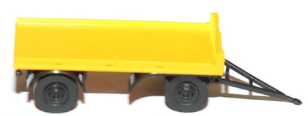 Pritschen-Lkw-Anhänger 2achsig Post gelb