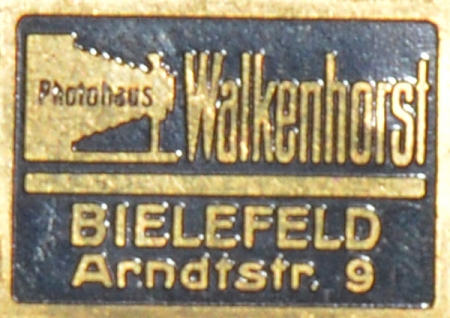 Messingschild Photohaus Walkenhorst Bielefeld