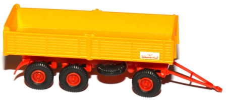 Pritschen-Kipper-LKW-Anhänger 3achsig orange