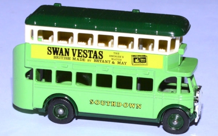 AEC Regal Double Deck Bus 1932 Swan Vestas grün