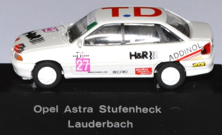 Opel Astra Stufenheck H&R, T.D Werner D1 TWC ´94 #27 weiß