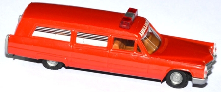 Cadillac Fleetwood Station Wagon lang 1966 Ambulance de Luxe rot