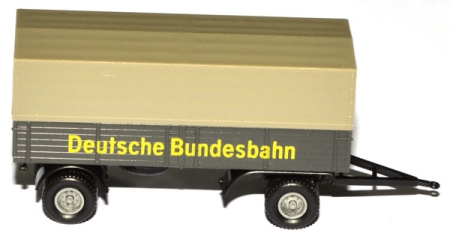 Pritschen-Lkw-Anhänger 2achsig Deutsche Bundesbahn grau