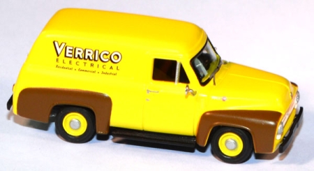 Ford F-100 1955 Panel Truck Verrico Electrical Company gelb