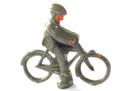 Fahrrad mit Fahrer - Radfahrer männlich misch-grau