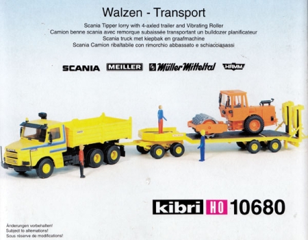 Scania Kipper Walzen Transport gelb 10680