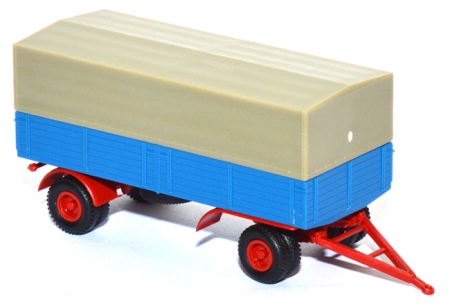Pritschen-LKW-Anhänger 2achsig blau