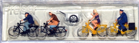 Figuren Radfahrer, Fahrradanhänger