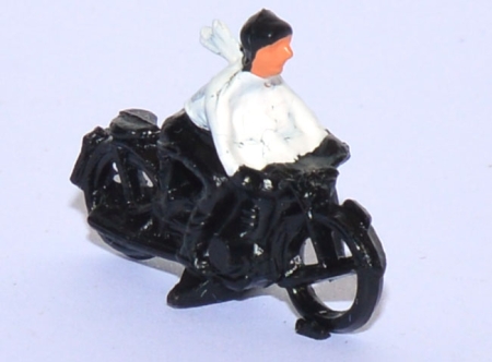 Motorrad mit Fahrer Polizei schwarz