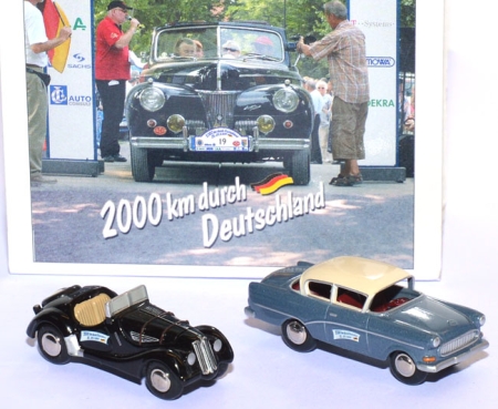 Bubmobile Exklusiv Set 2000 km durch Deutschland BMW 328 + Opel Olympia