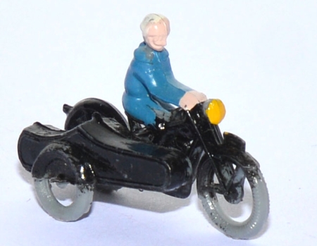 Motorrad mit Seitenwagen / Motorcycle with Sidecar Long Touring schwarz