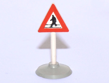 Verkehrszeichen für den Stadtplan Fußgänger flacher Sockel
