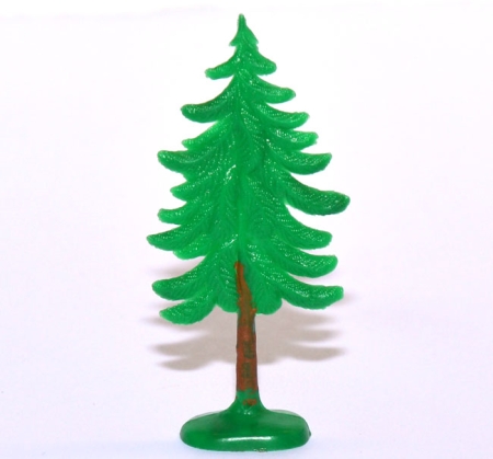 Baum, Nadelbaum, Tree Flat Pine  with solid base grün