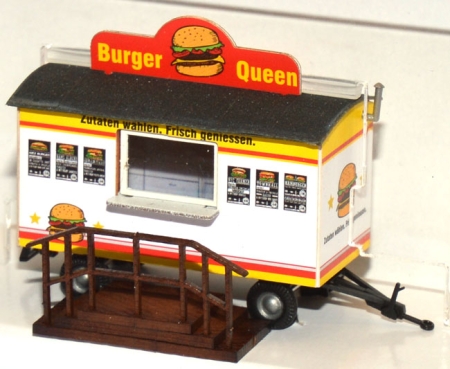 Imbissanhänger Burger Queen weiß 59936