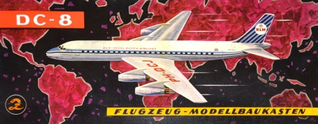 DC-8 KLM Niederlande Flugzeug - Modellbaukasten / Bausatz