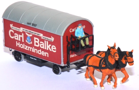 Pferdegespann Möbelwagen Carl Balke Holzminden