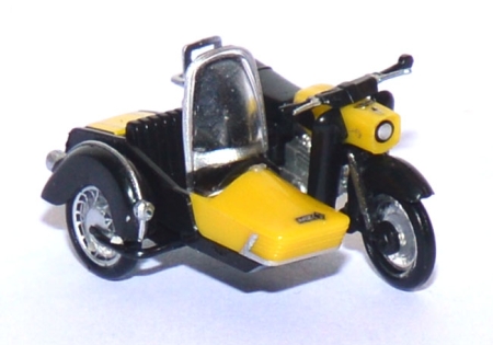 MZ 250 mit Beiwagen / Gespann gelb