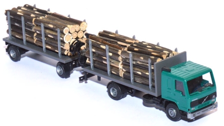 Volvo FL 10 Lastzug Holztransport mit Ladekran