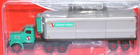 White WC Tractor / 32 ft Refrigerated Trailer Safeway Foods