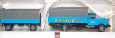 Hanomag HD5N Pritschenfernlastzug Krombacher adriablau