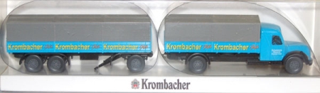 Magirus S 7500 Pritschenlastzug Krombacher adriablau