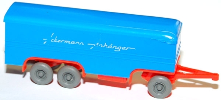 Ackermann-Koffer-Lkw-Anhänger 3achsig himmelblau