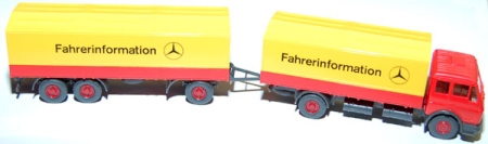 Mercedes-Benz NG 1632 Pritschenlastzug Fahrerinformation blassro