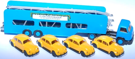 Borgward B 655 Autotranport-Sattelzug mit 4 VW Käfern