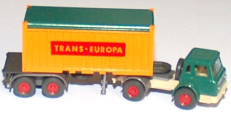 International Harvester open-top Containersattelzug Trans-Europa