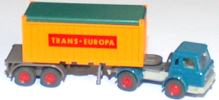 International Harvester open-top Containersattelzug Trans-Europa