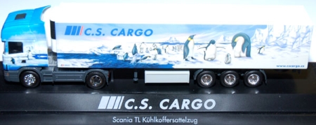 Scania R124 Topline Kühlkoffersattelzug C.S. Cargo