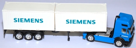 Mercedes-Benz Containersattelzug Siemens Gebäudetechnik