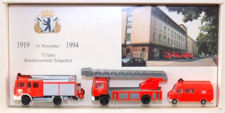 Sonderpackung Berliner Feuerwehr 75 Jahre Berufsfeuerwehr Tempel