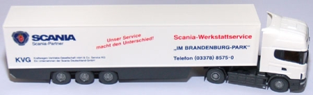Scania 144 L Koffersattelzug Topline Scania-Werkstattservice wei