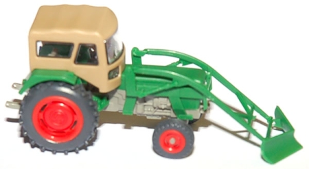 Ackerschlepper Deutz D 6206 Traktor mit Schneepflug grün 17924