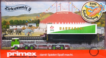 Scania 111 LBT Containersattelzug Sarrasani Primex Zirkuswelt 2