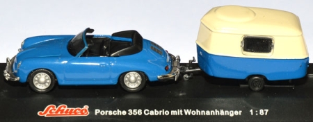 Porsche 356 Cabrio mit Wohnanhänger