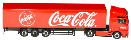 MAN TGA XXL Koffer-Sattelzug Coca-Cola rot