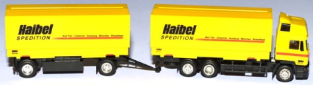 MAN F 2000 HD Evo Wechselpritschen-Lastzug Haibel gelb