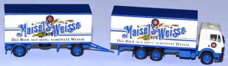 Mercedes-Benz Getränkekoffer-Lastzug Maisels Weisse weiß