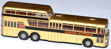 Büssing Präsident Anderthalbdecker-Bus Casino-Express goldmetallic