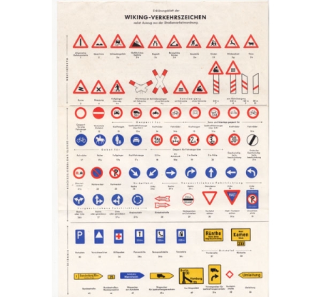 Verkehrszeichen Erklärungsblatt
