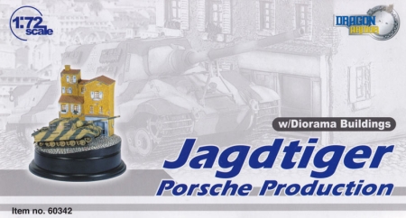 Panzer Jagdtiger Porsche Production, 3./s.Pz.Jg.Abt.653, Deutschland 1945 + Diorama Gebäude