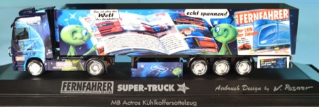 Mercedes-Benz Actros LH Kühlkoffer-Sattelzug Fernfahrer Airbrush