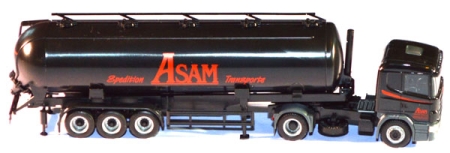 Scania 124 Silo-Sattelzug 56m³ Asam Spedition