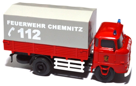 IFA W50 Pritschen-LKW Feuerwehr Chemnitz rot